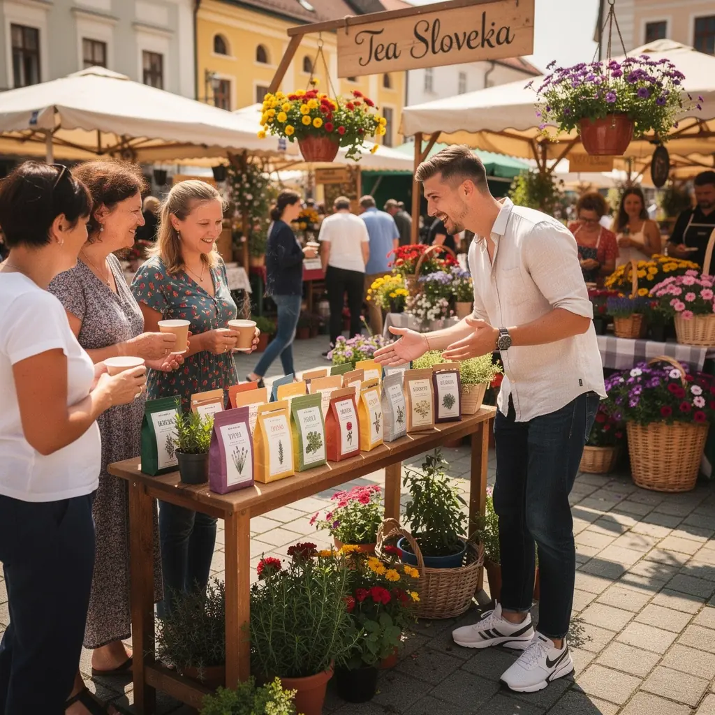 Rodina si vychutnáva spoločný čas pri šálke upokojujúceho čaju.